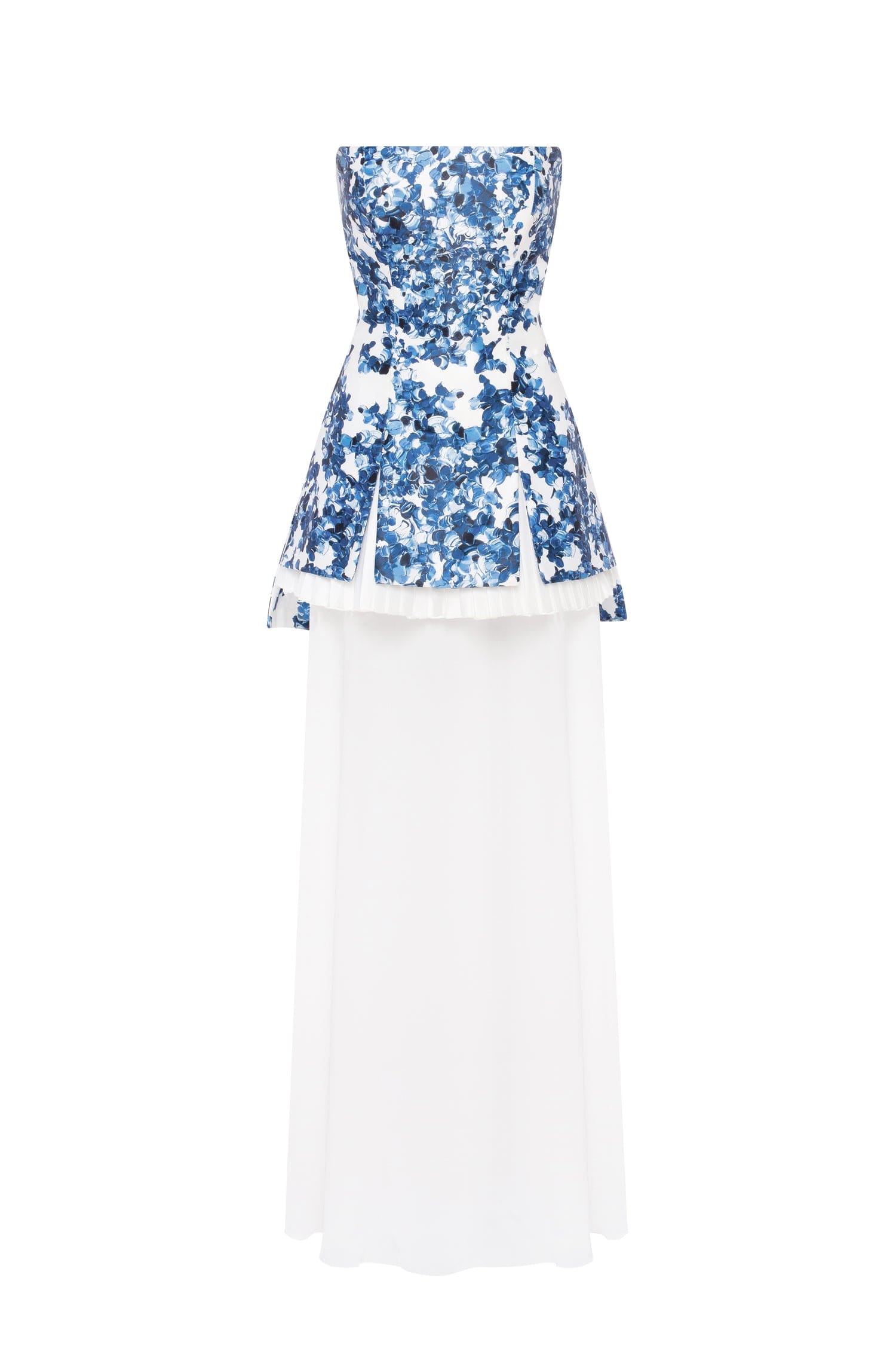 2-in-1 blue hydrangea mini with a detachable underskirt