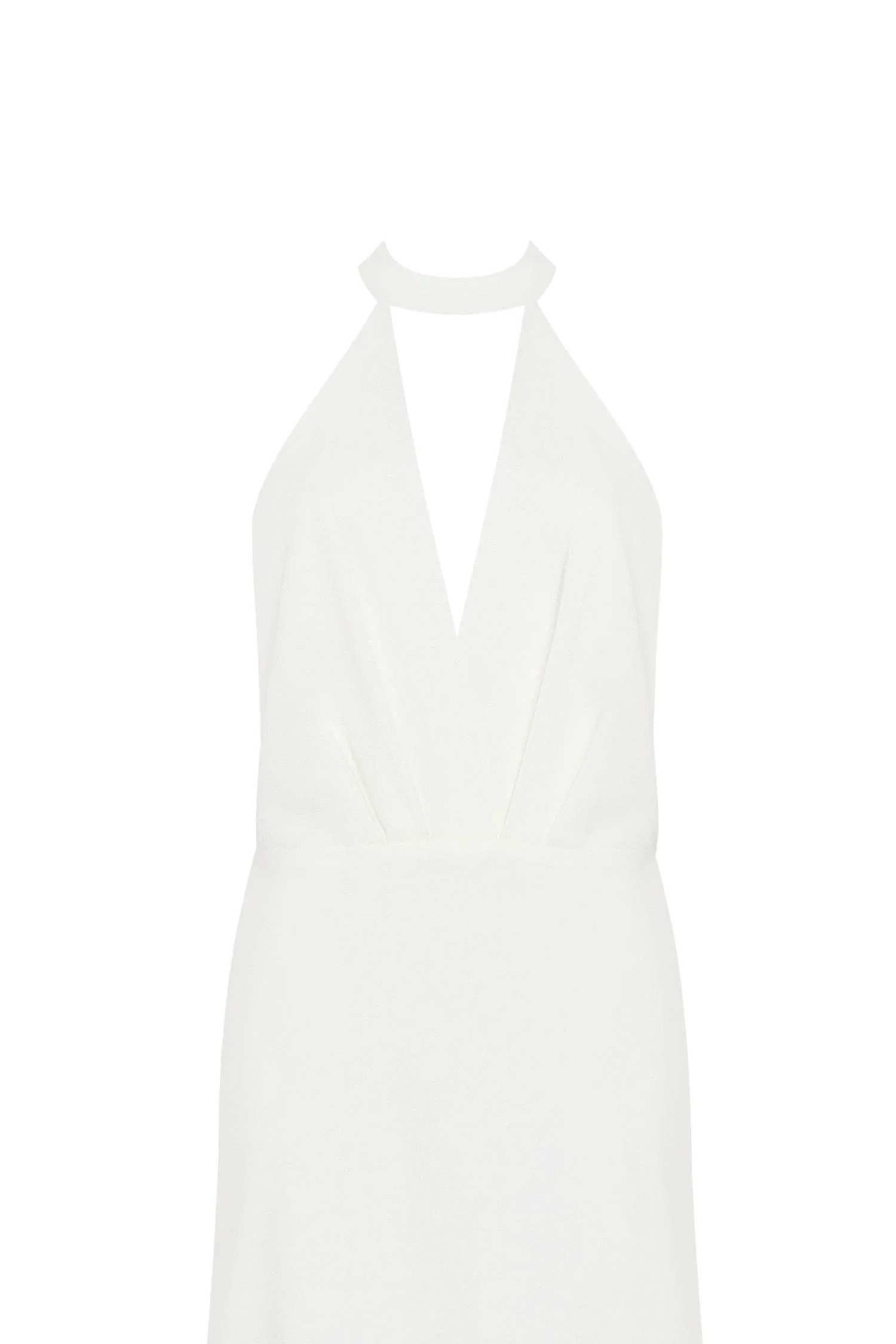 Lovely white halterneck satin maxi dress, Xo Xo
