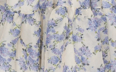 Hydrangea Tender floral maxi tie-strap dress