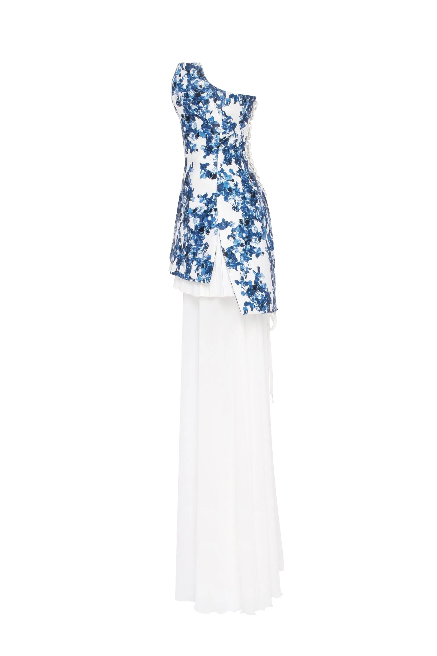 2-in-1 blue hydrangea mini with a detachable underskirt