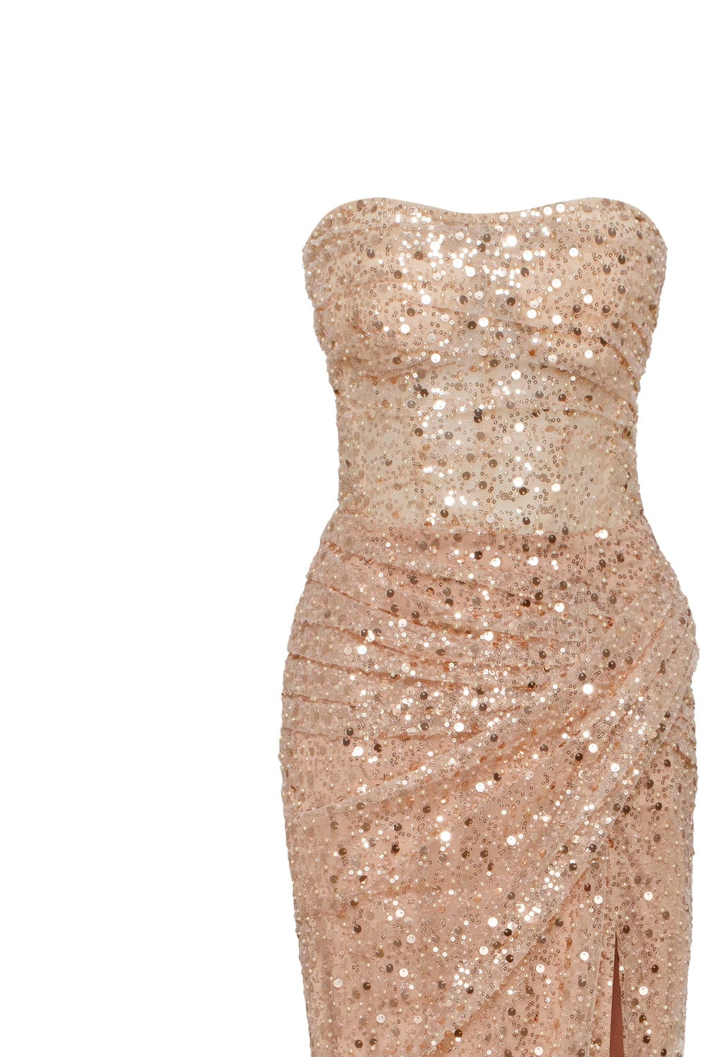 Radiant maxi dress in gold