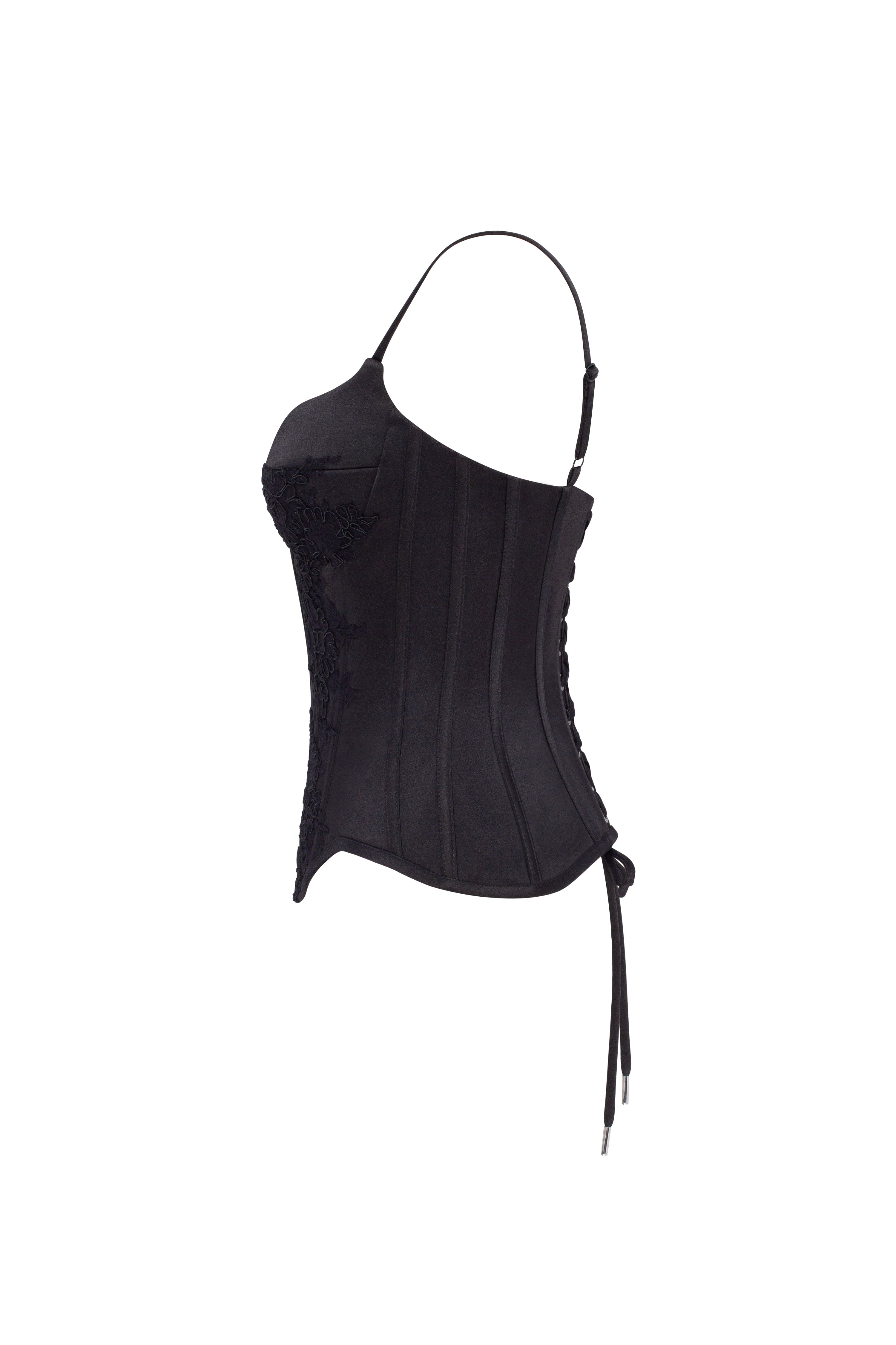 Obsidian lace corset, Parisienne