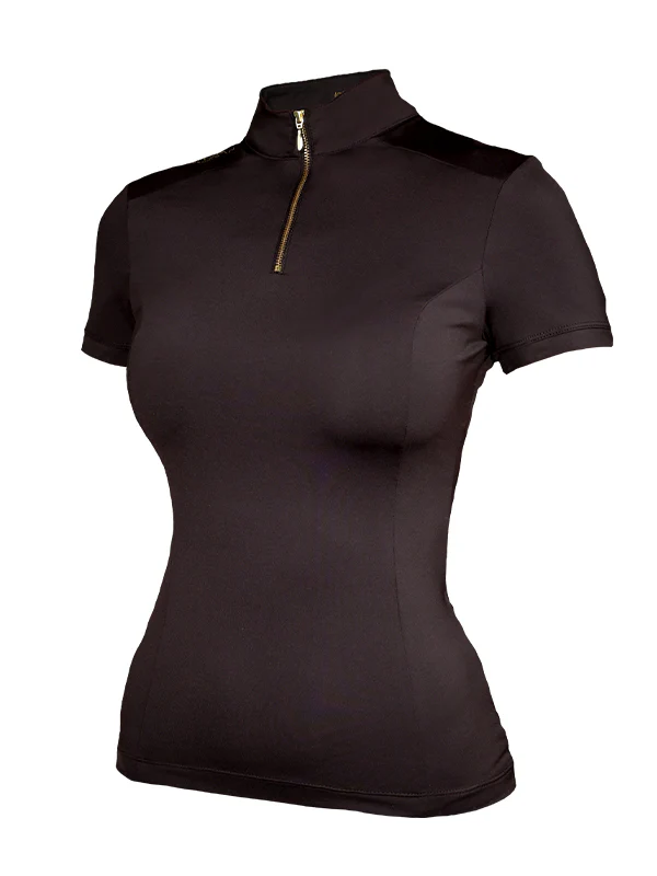UV Protection Top Short Sleeve Golden Brown