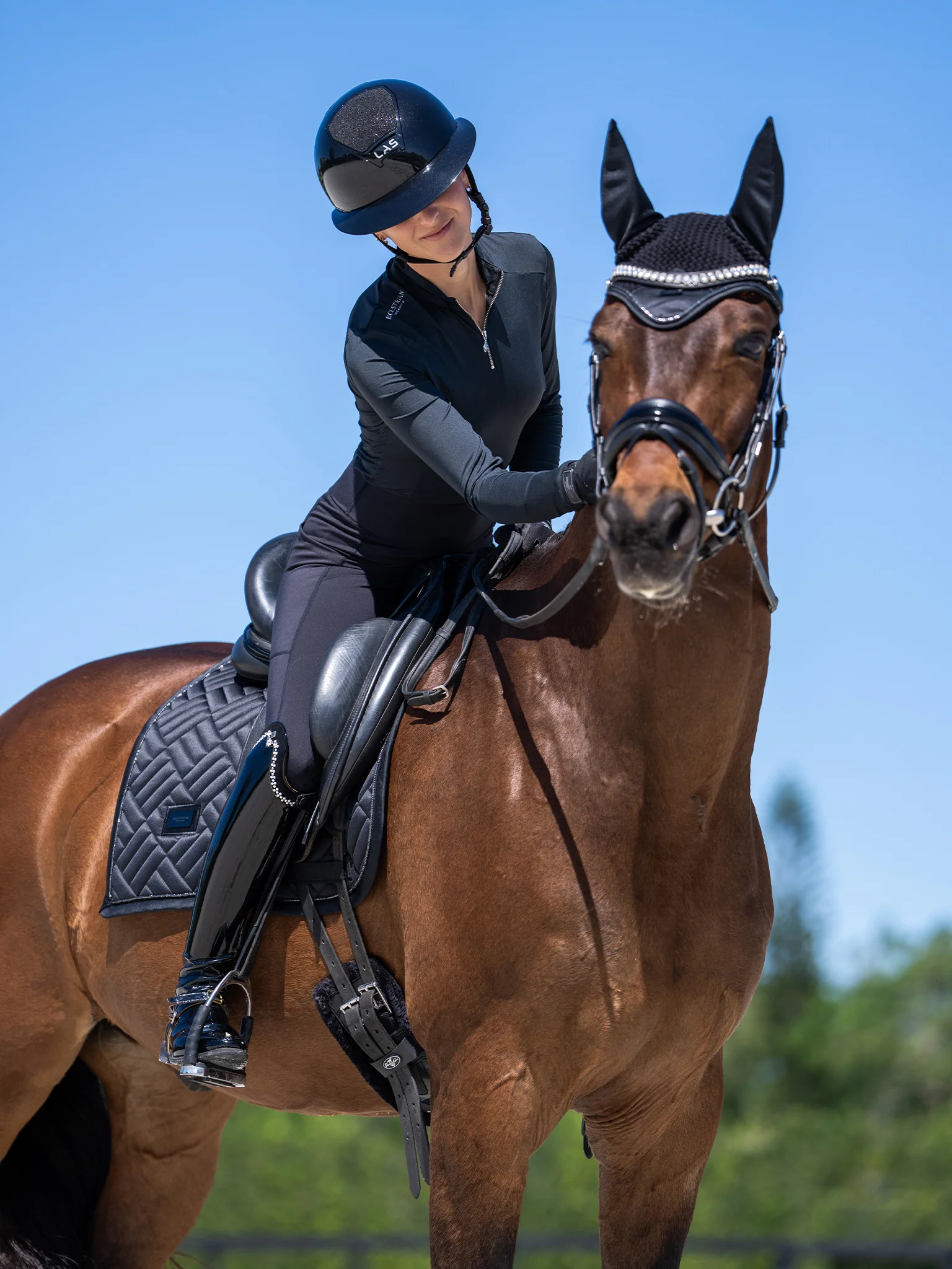 Dressage Saddle Pad Modern Black