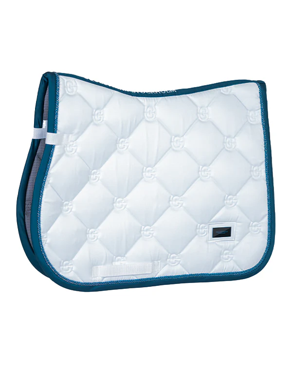 Jump Saddle Pad White Blue Meadow