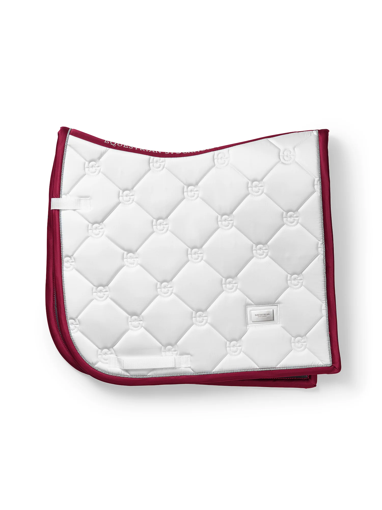 Dressage Saddle Pad White Perfection Bordeaux