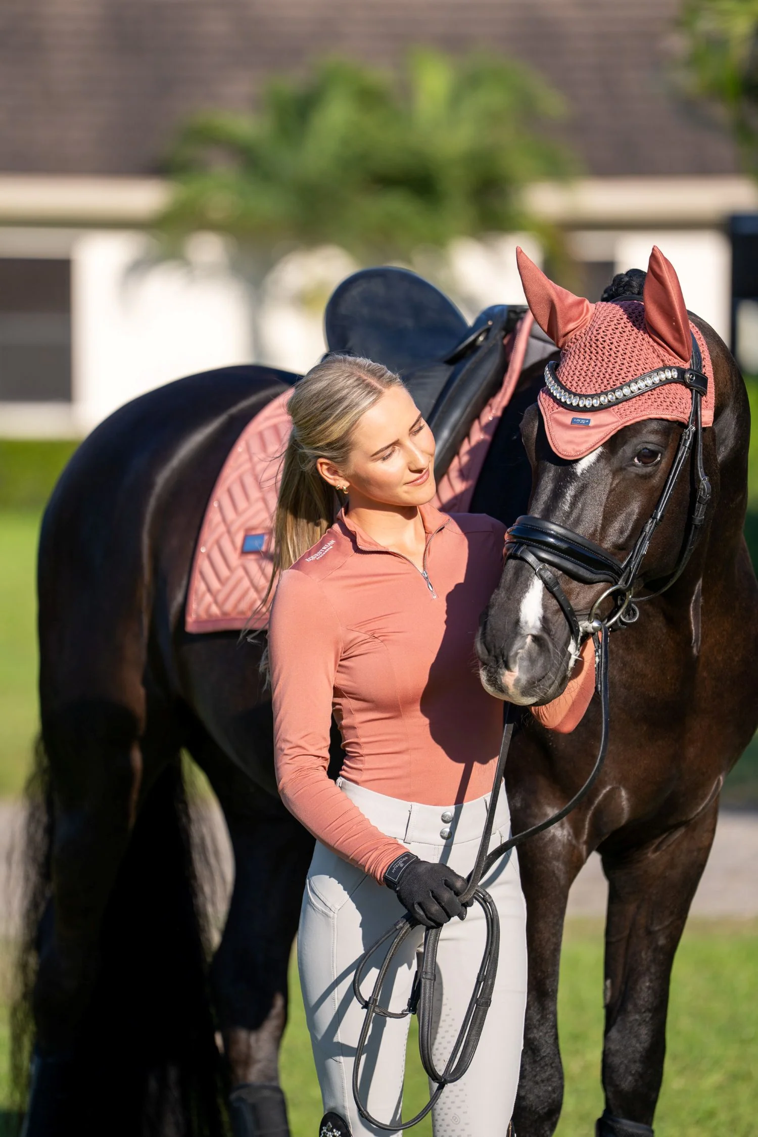 Dressage Saddle Pad Modern Coral