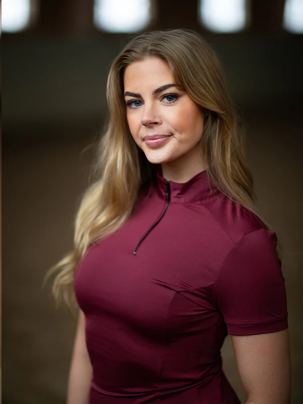 UV Protection Top Short Sleeve Bordeaux