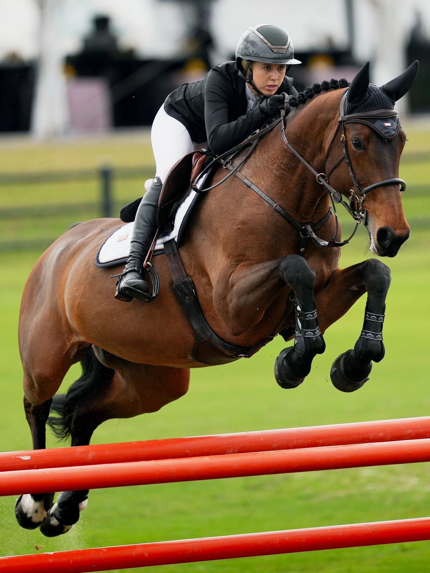 Padded Ear Bonnet Modern Dark Ocean