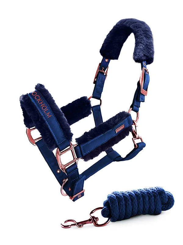 Fur Halter & Lead Rope Monaco Blue