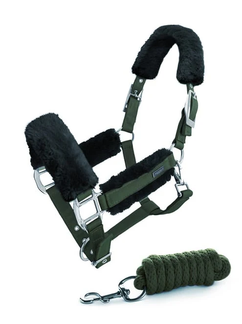 Fur Halter & Lead Rope Deep Olivine