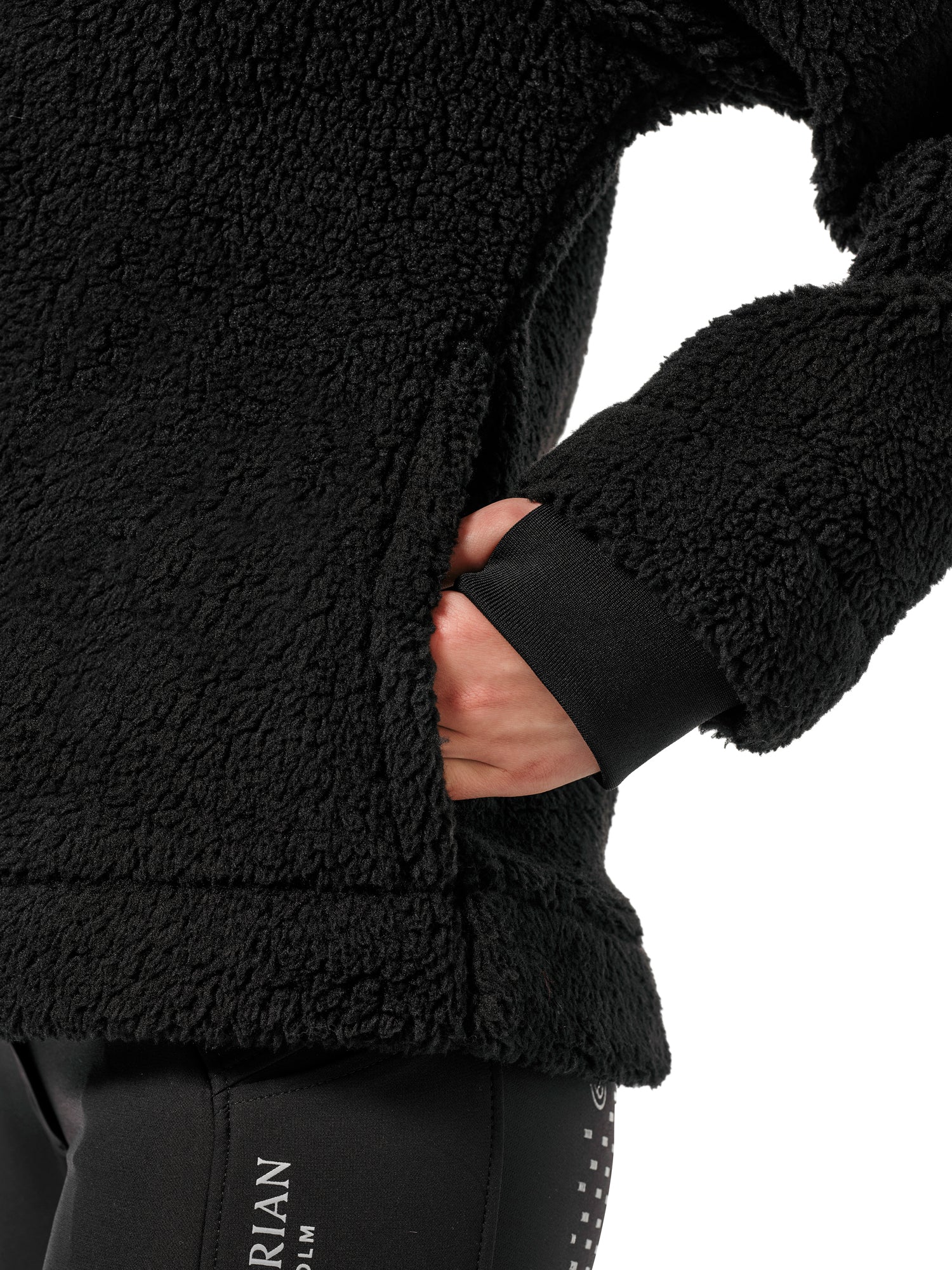 Teddy Fleece Jacket Black Dark Ocean