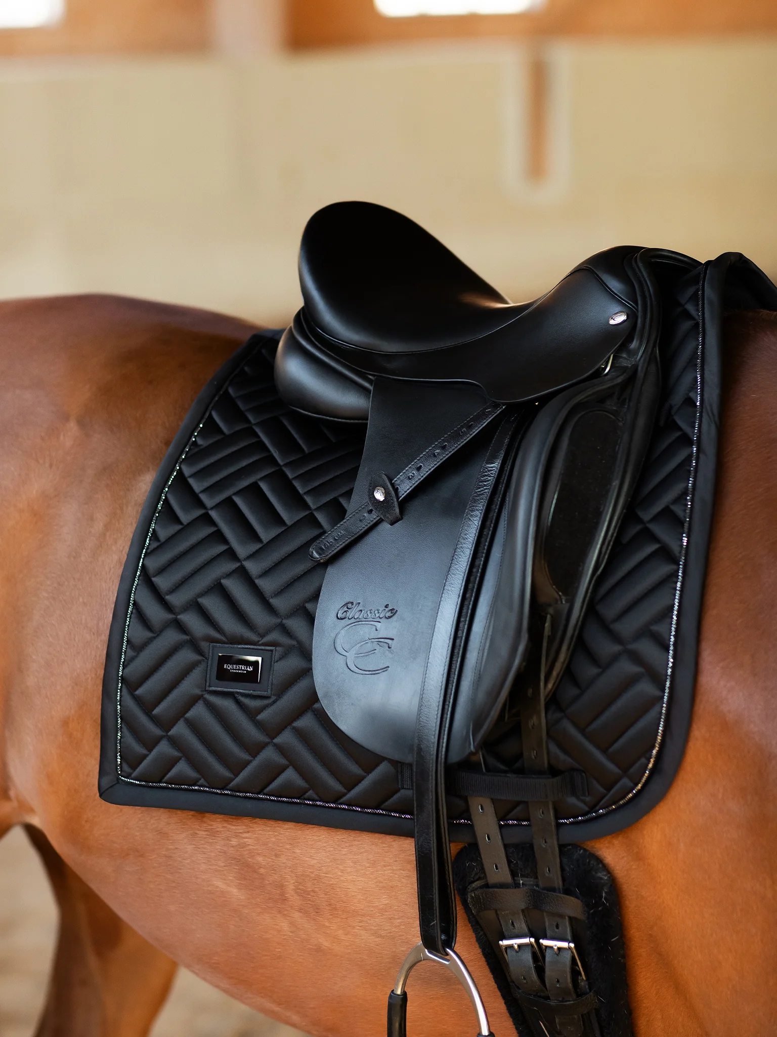 Dressage Saddle Pad Modern Black