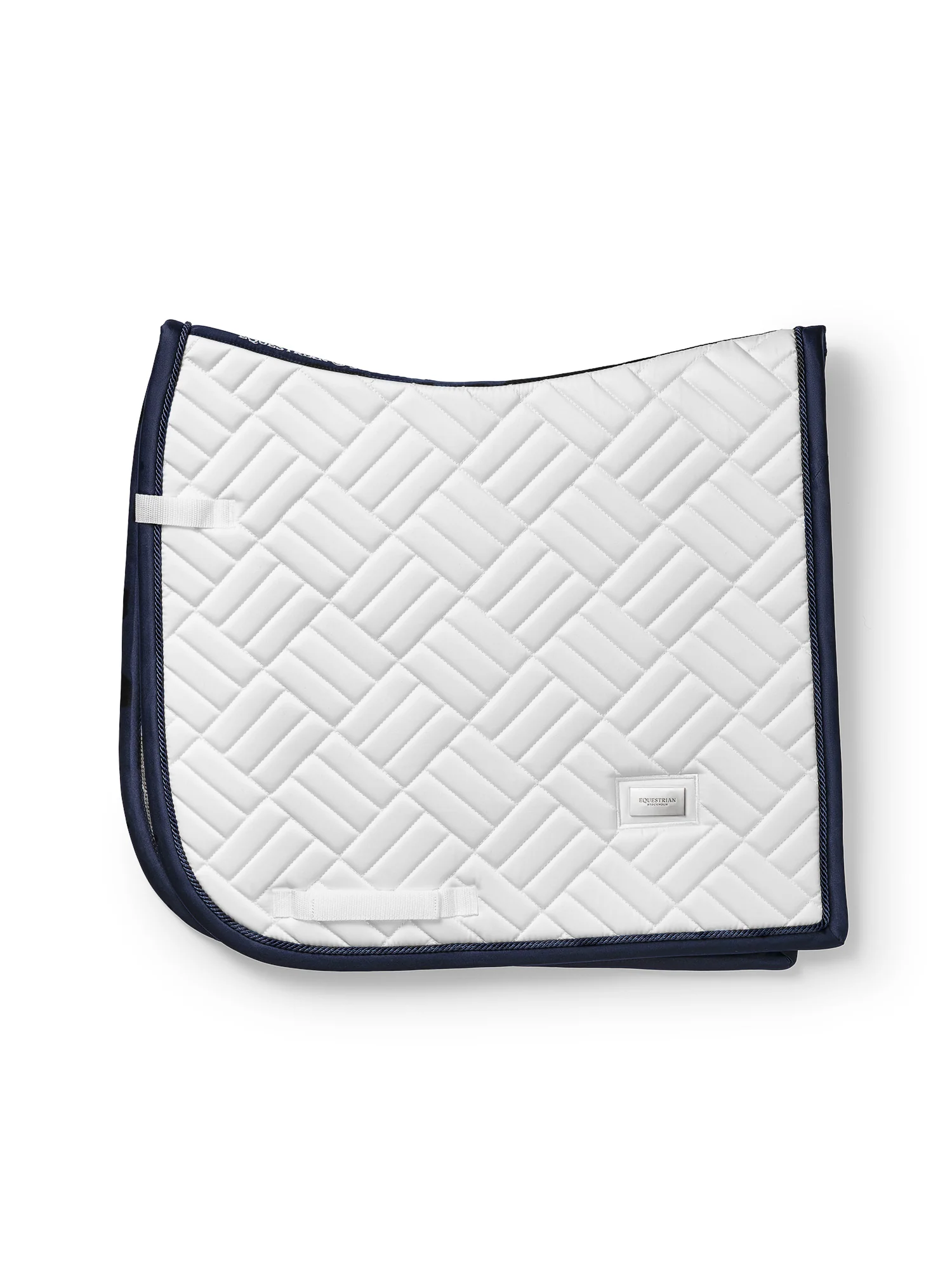 Dressage Saddle Pad Modern White Navy