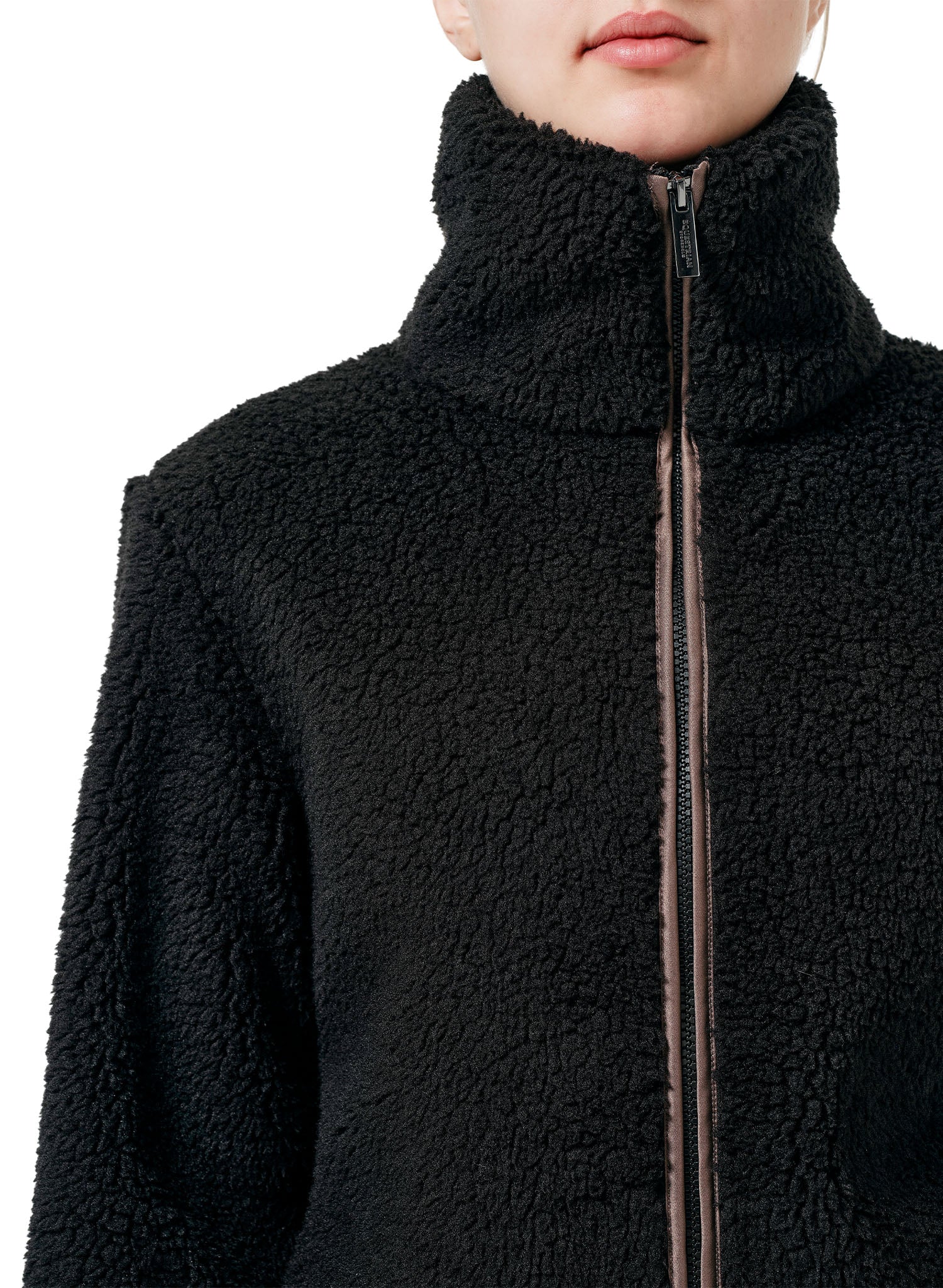 Teddy Fleece Jacket Black Mocha
