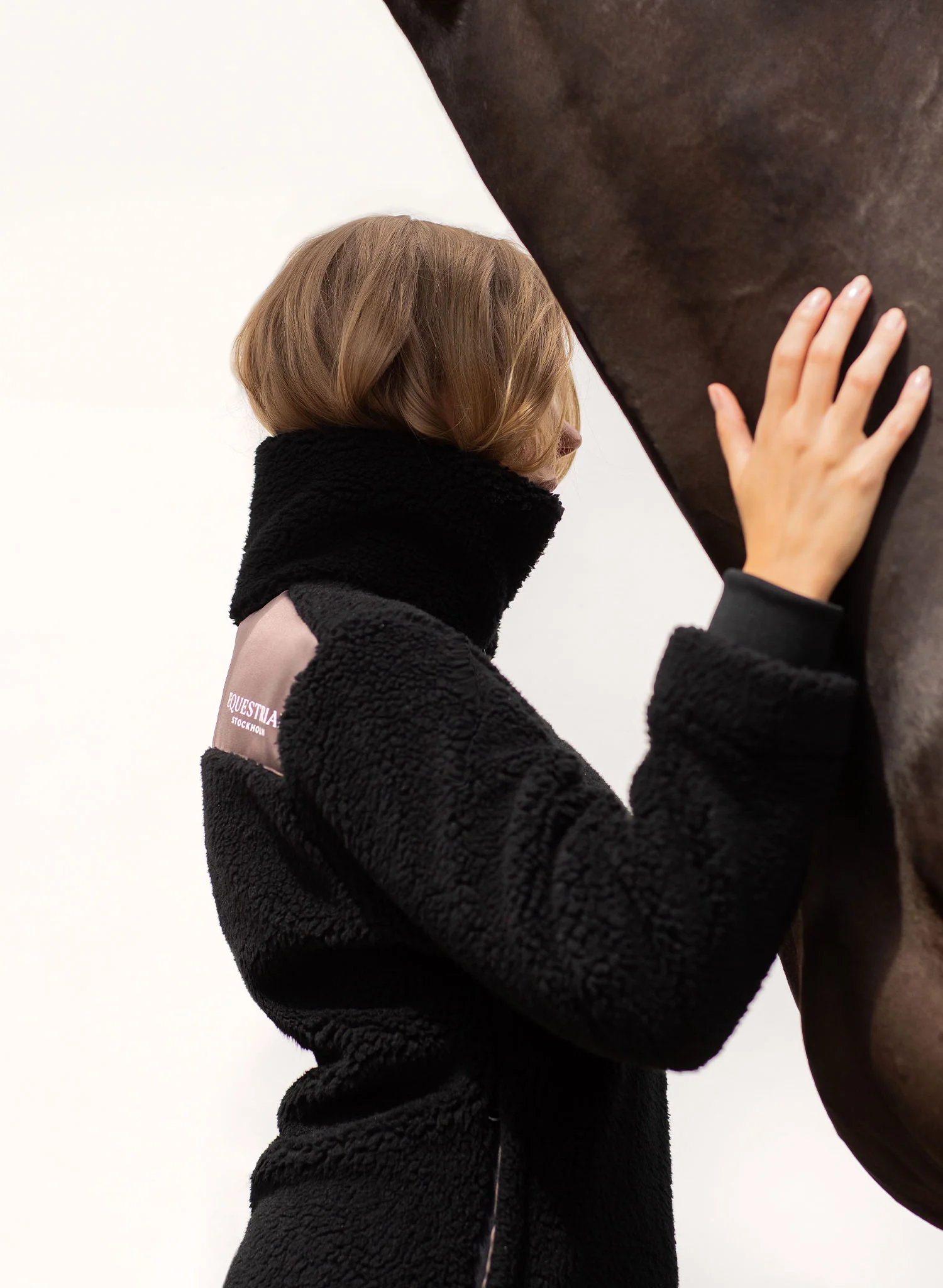 Teddy Fleece Jacket Black Mocha