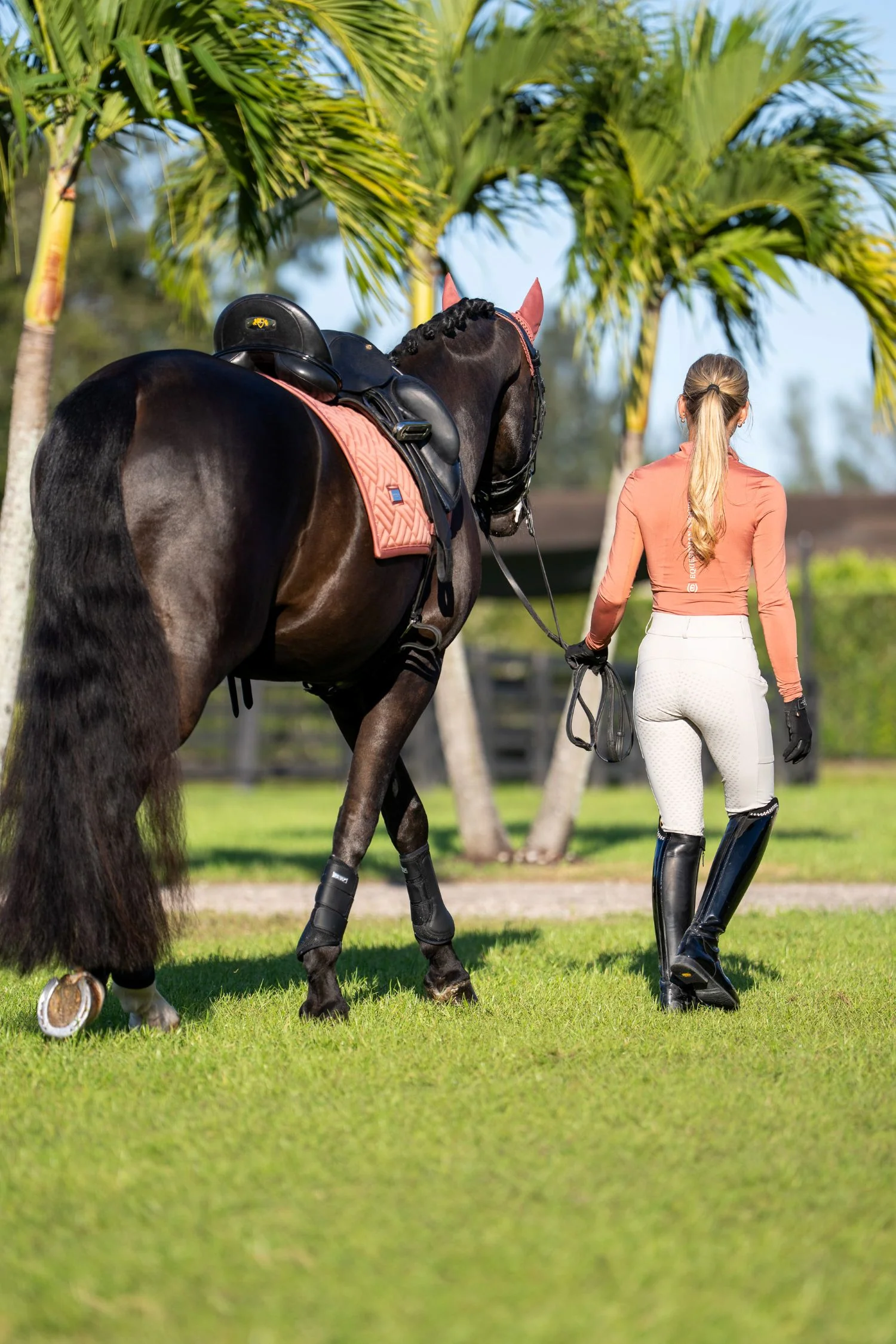 Dressage Saddle Pad Modern Coral