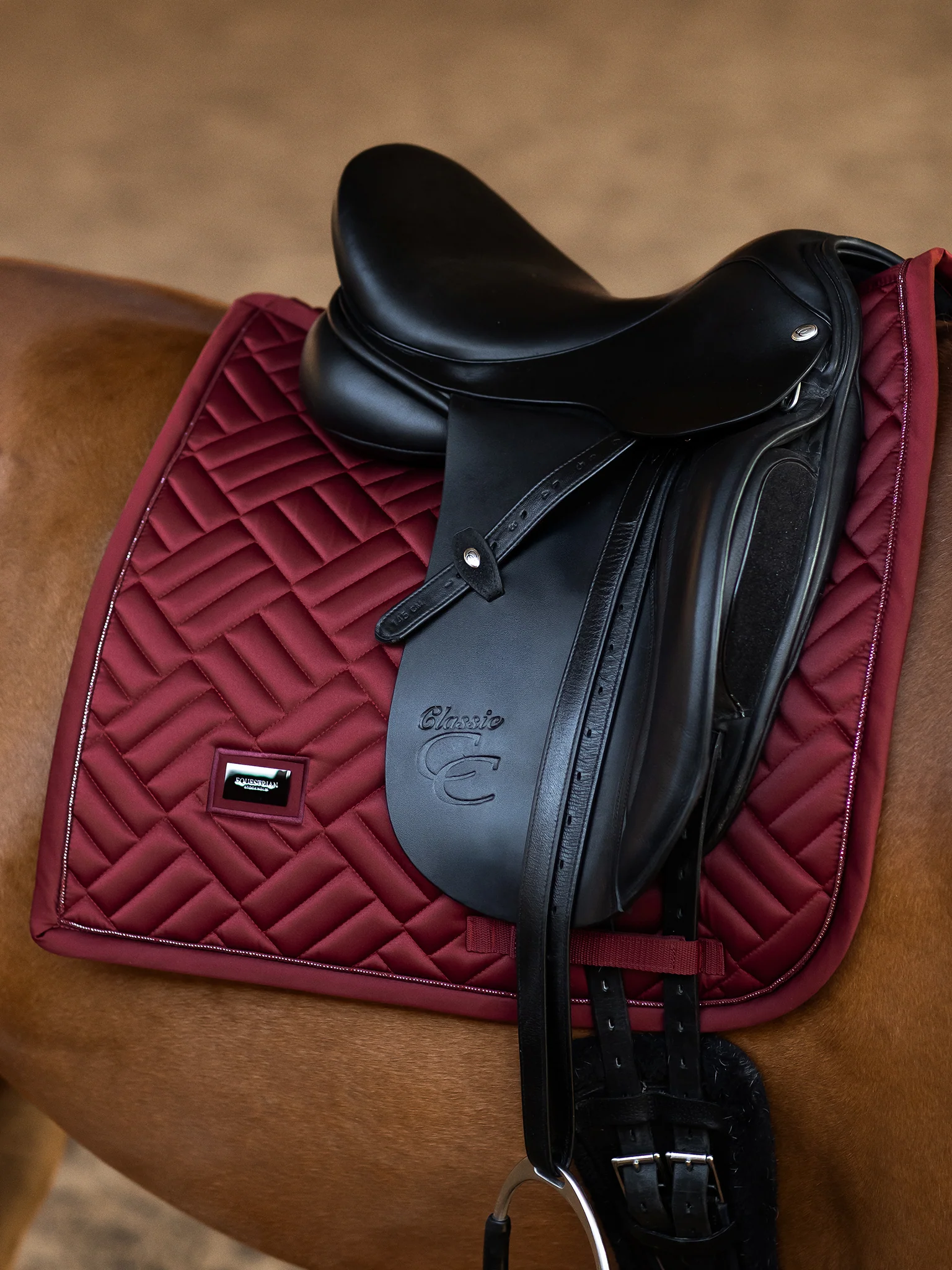Dressage Saddle Pad Modern Bordeaux