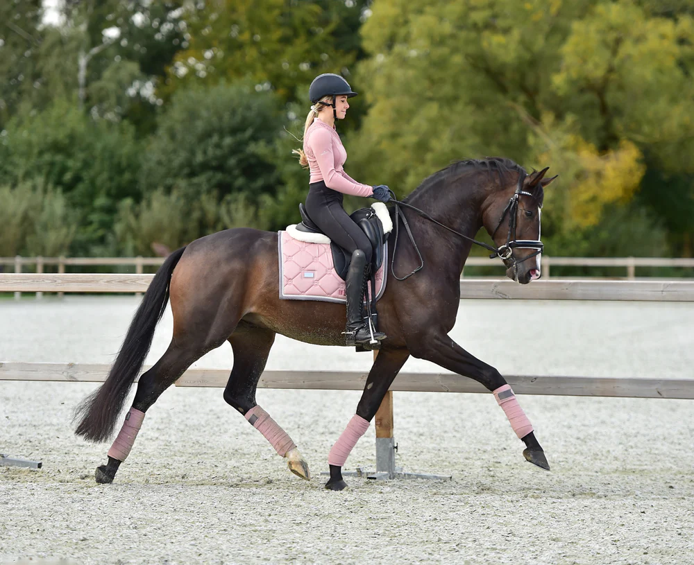 Dressage Saddle Pad Pink Pearl