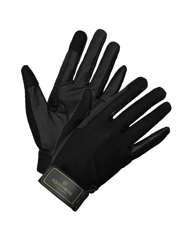 Riding Summer Gloves Black Gold