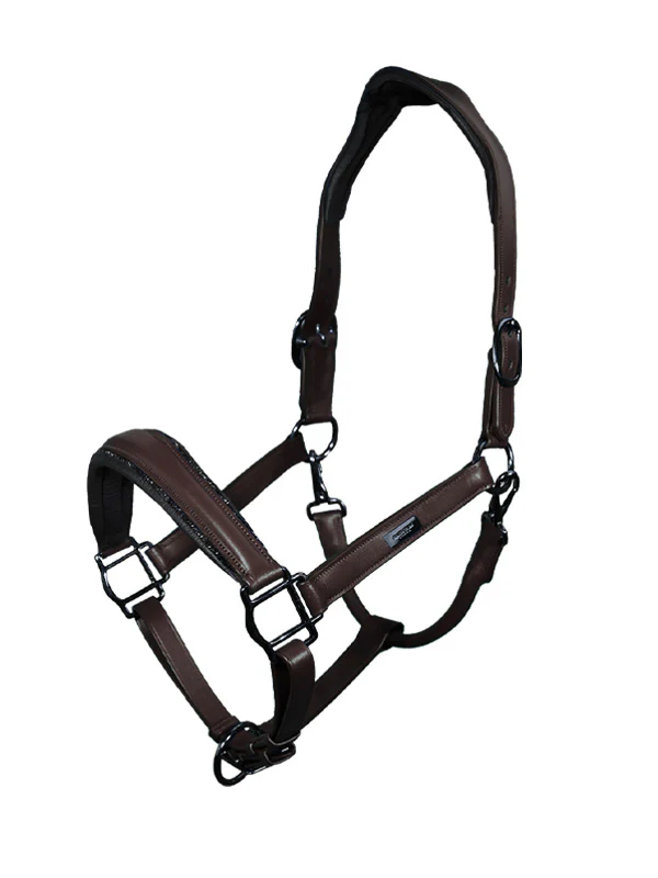 Glimmer Anatomic Leather Halter All Brown