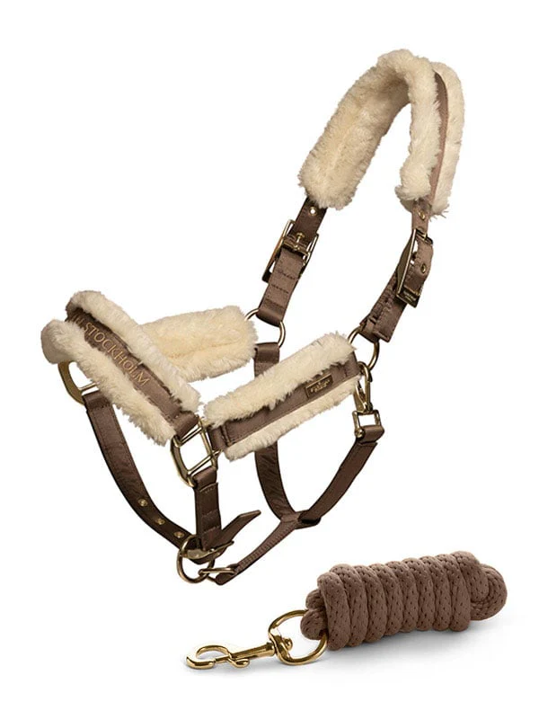 Fur Halter & Lead Rope Champagne
