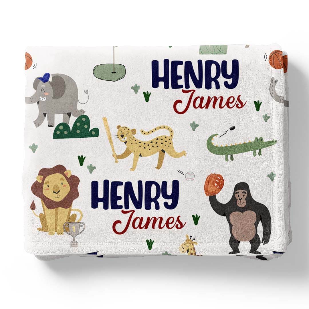 Kids Animal Print Blanket