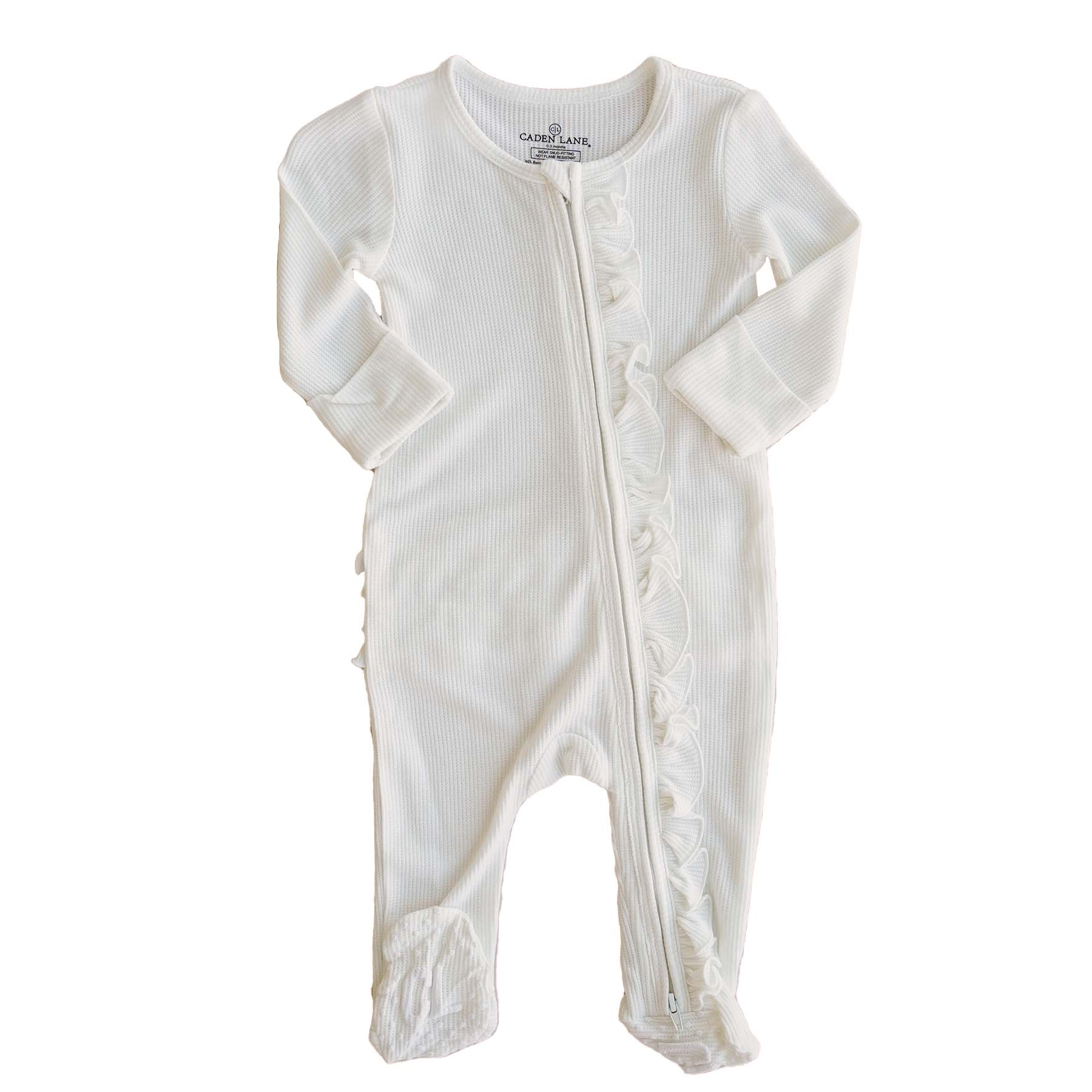 Soft Fabric Ruffle Footie