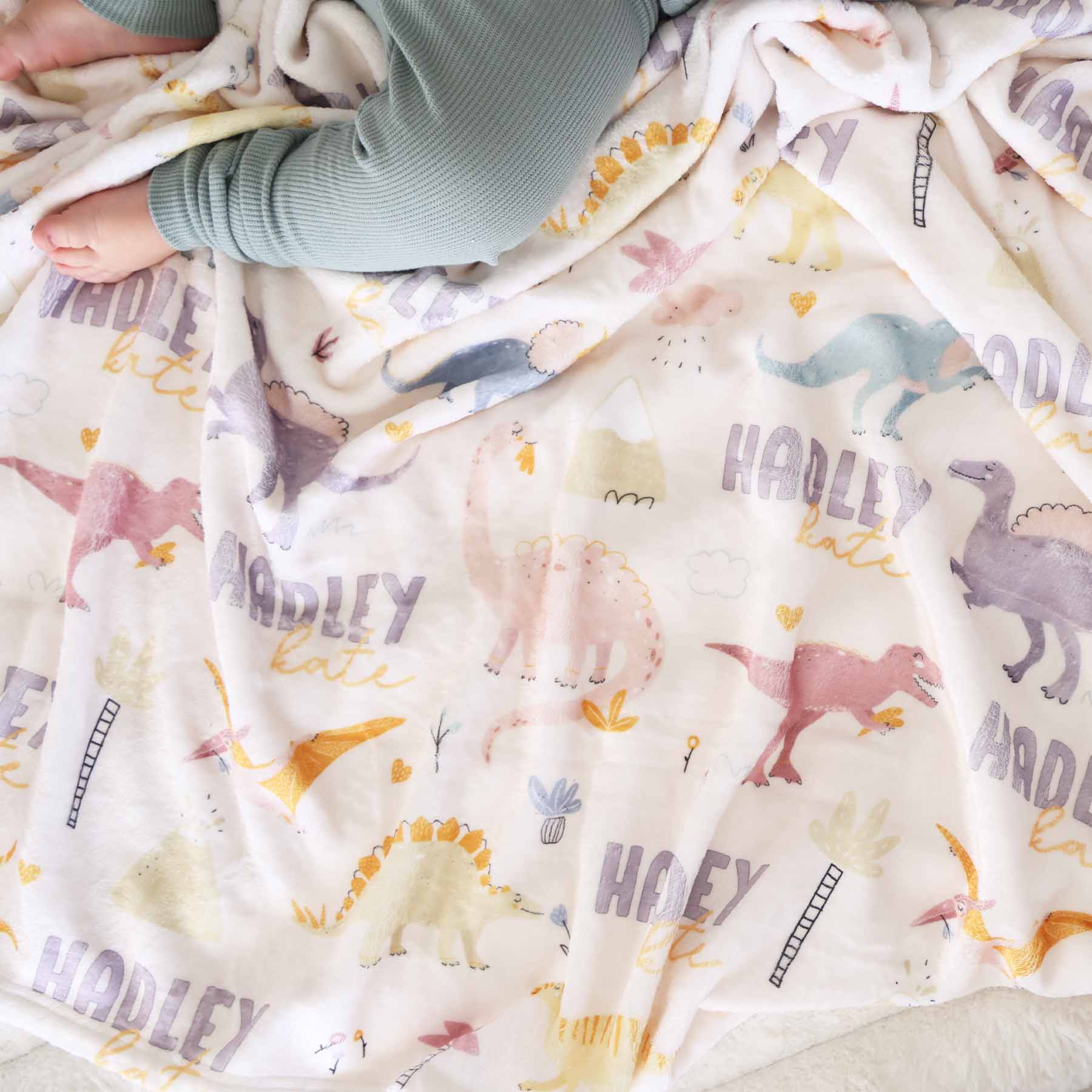 Soft Dino Pattern Blanket