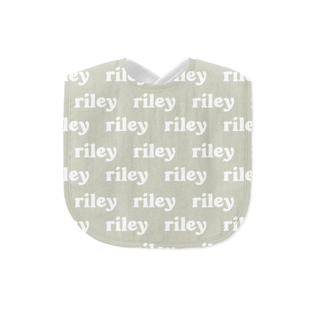 personalized baby name bib