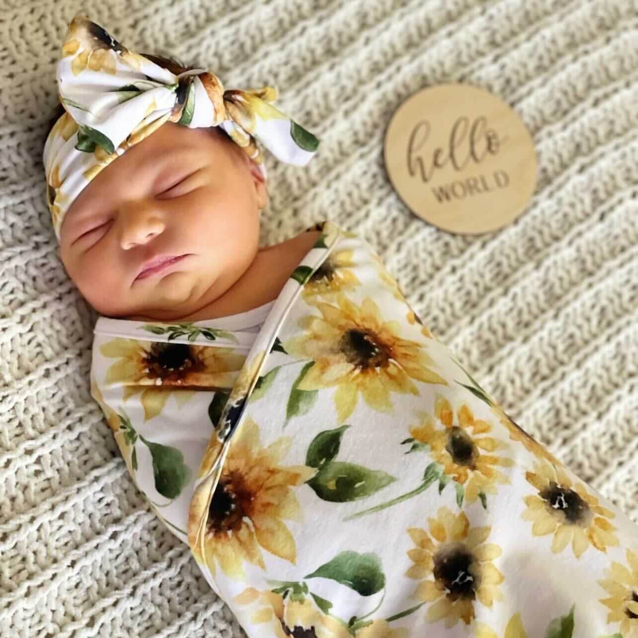 Sunflower Bow Headwrap