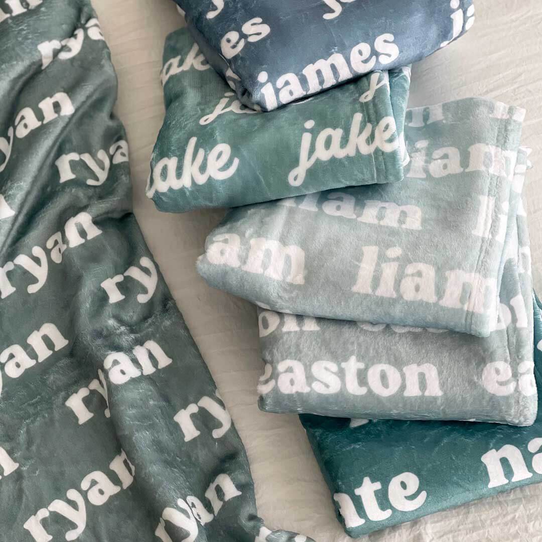 personalized color blanket