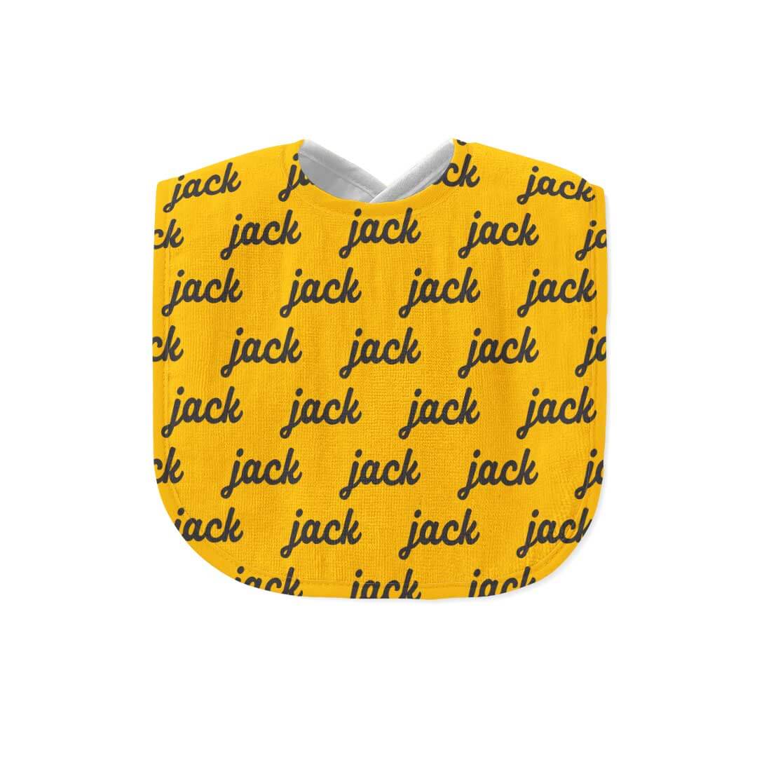 personalized baby name bib