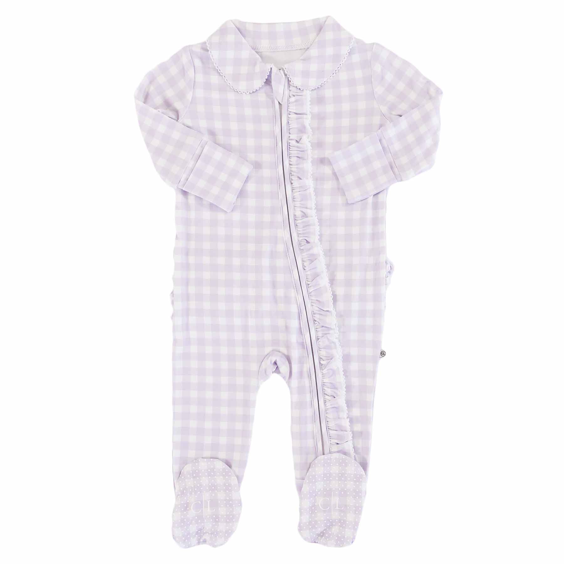 Cozy Ruffle Zipper Footie