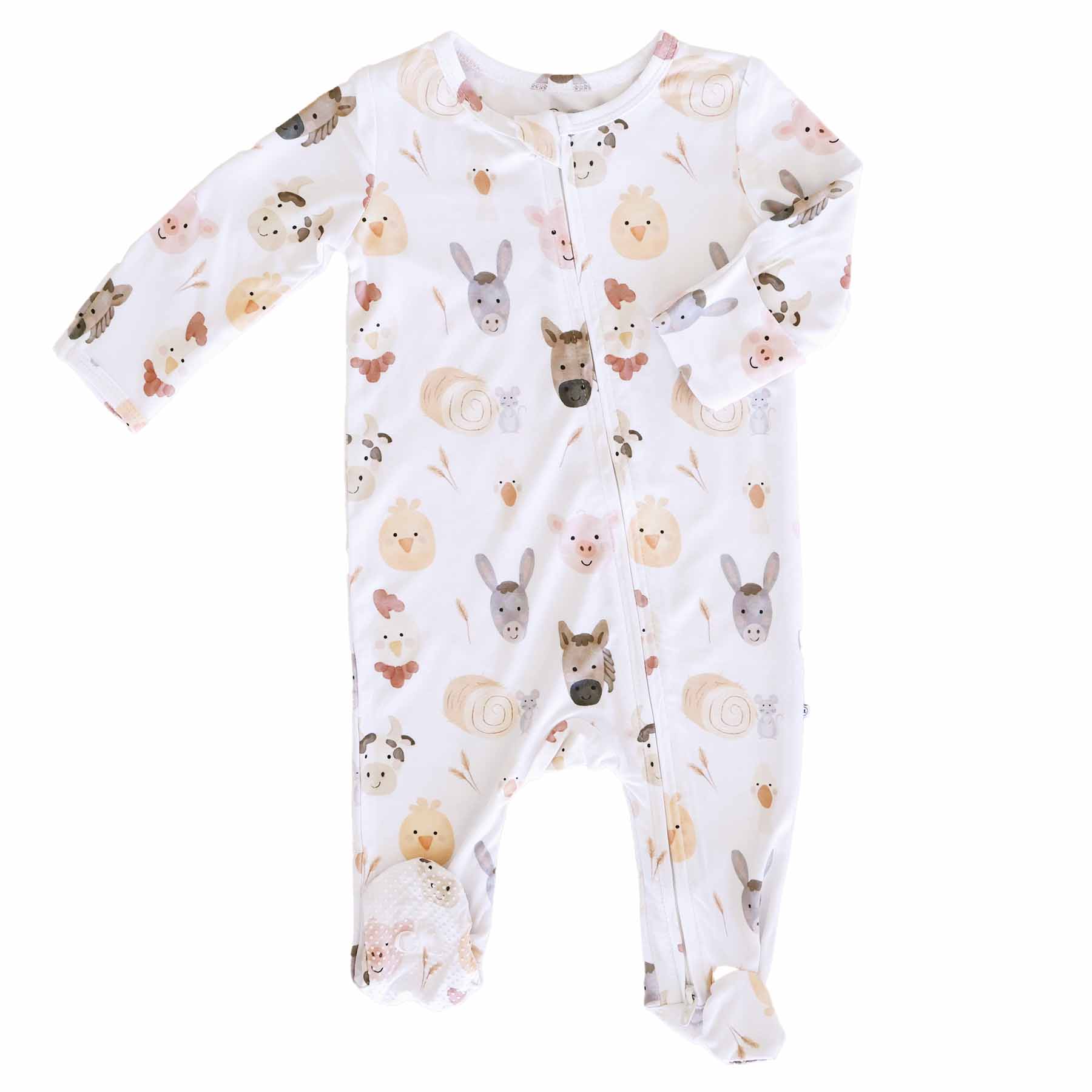 Farm Friends Zipper Footie