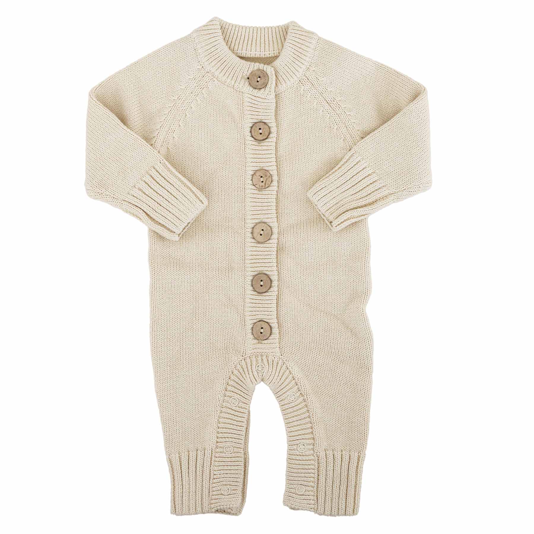 Knit Sweater Button Romper
