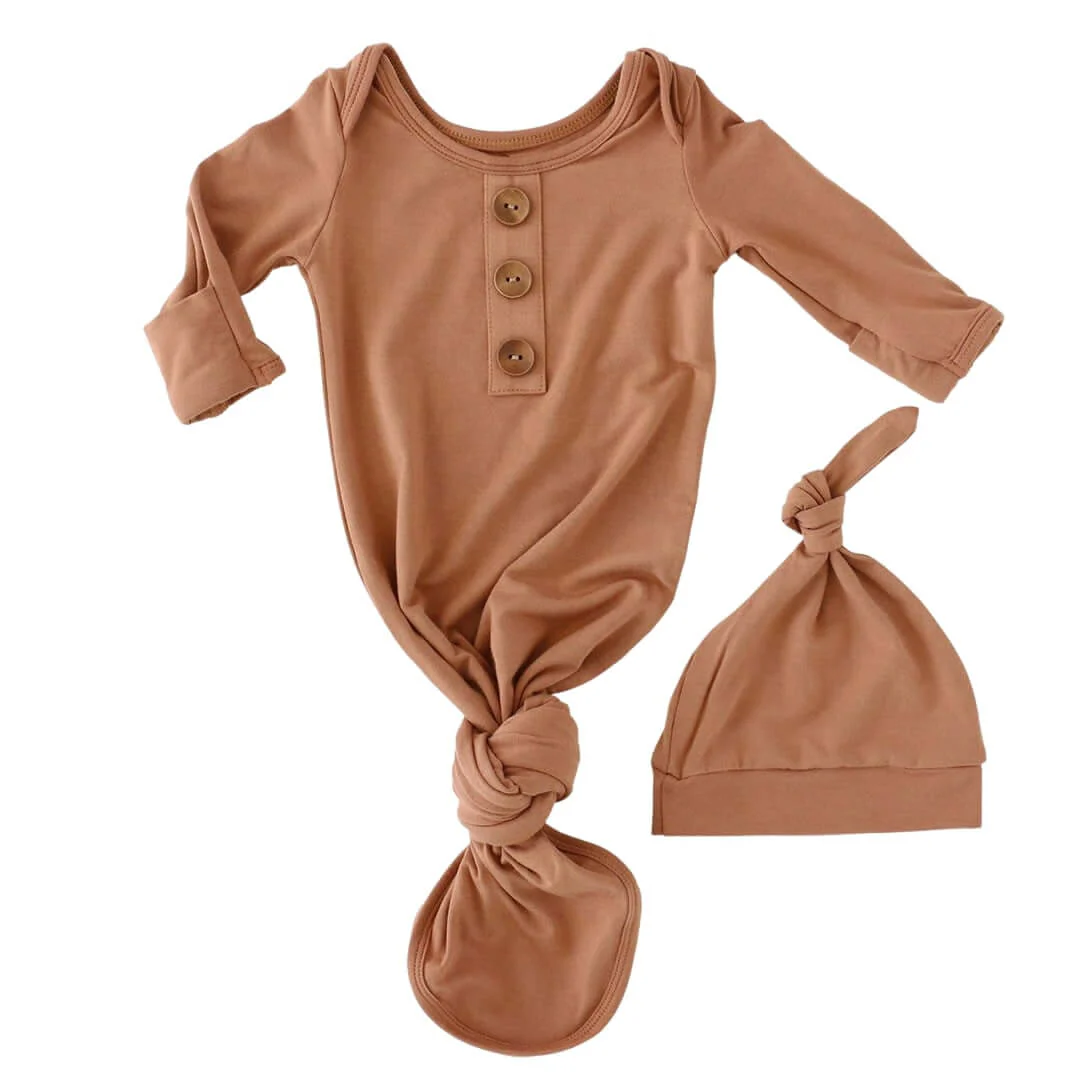 Knotted Gown & Hat Set
