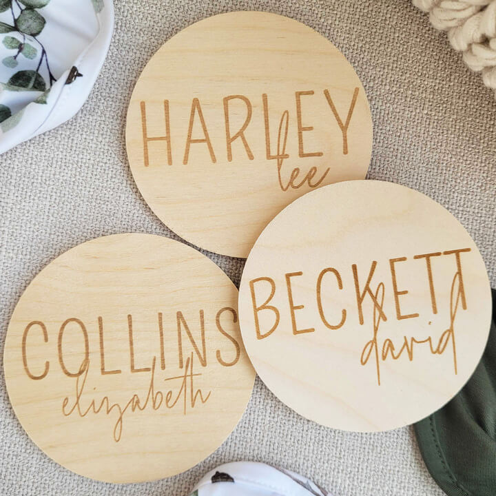Custom Wood Name Plate
