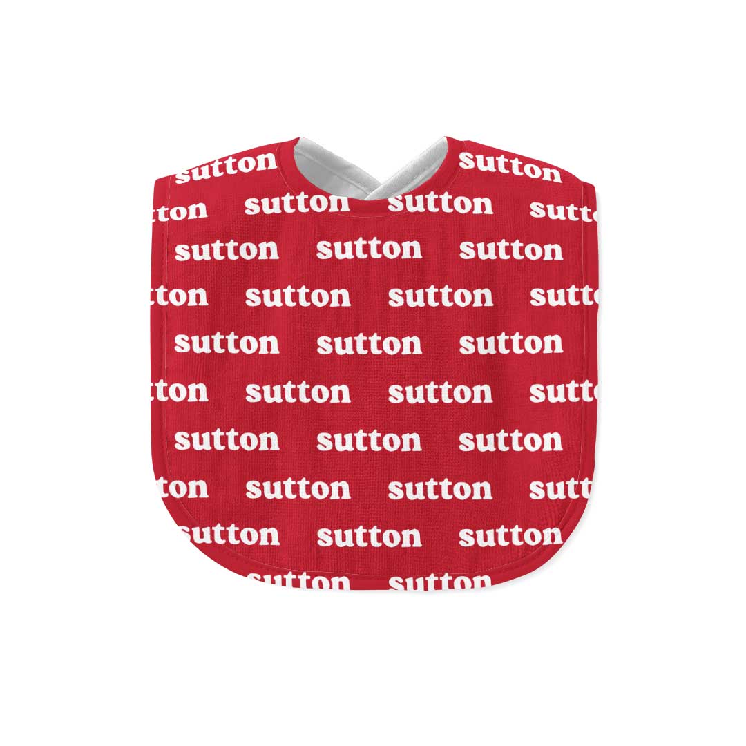 Custom Kids Name Bib | Red