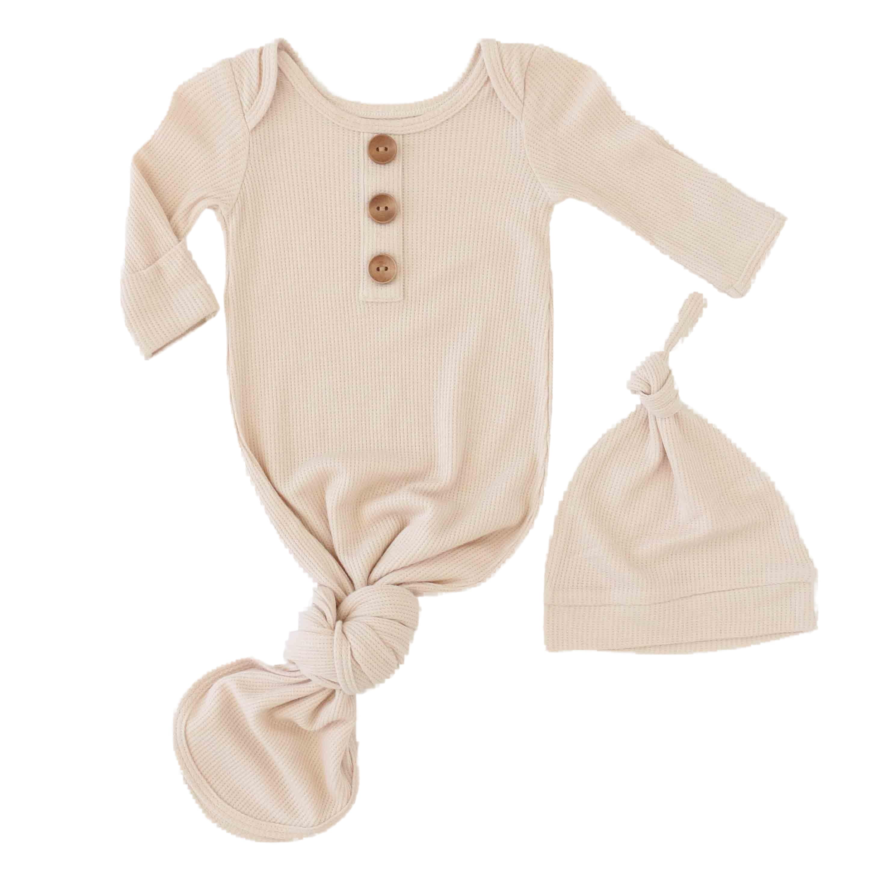 Knotted Gown and Hat Set