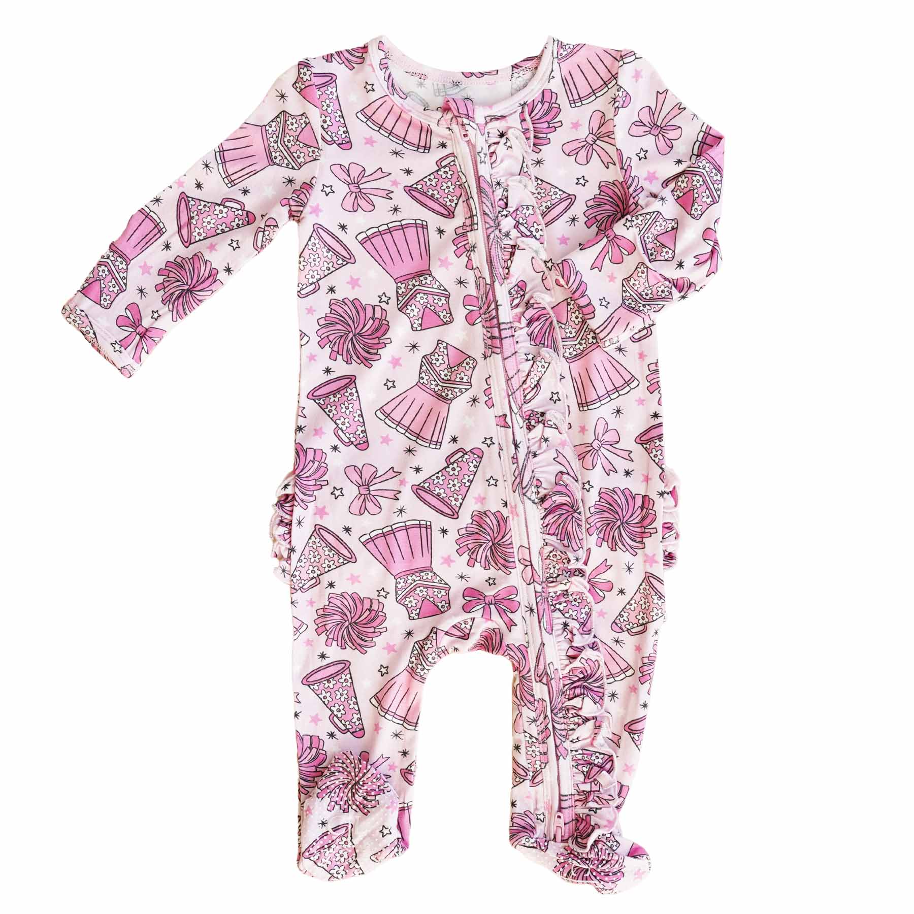 Ruffle Zipper Footie