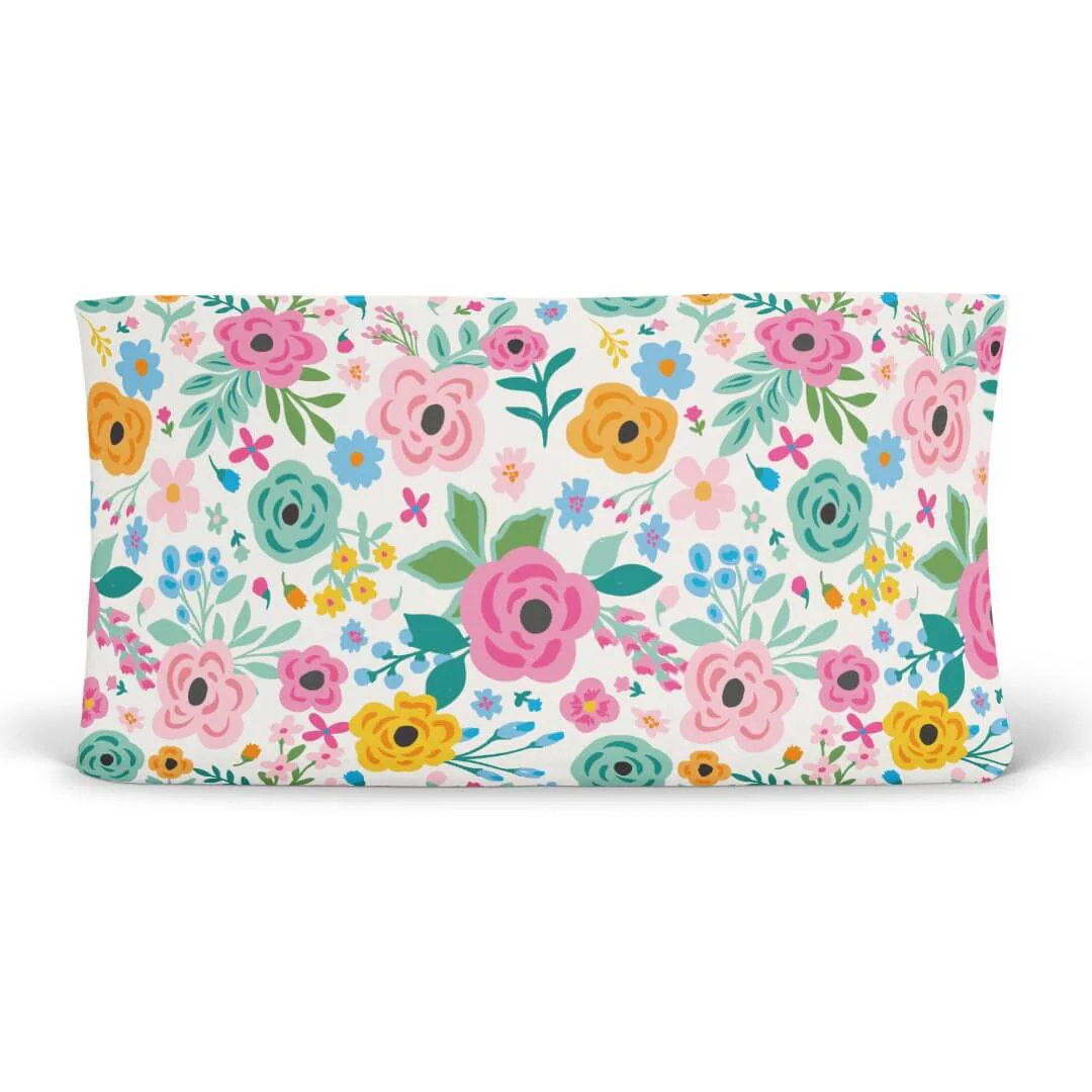 Floral Changing Pad Cover