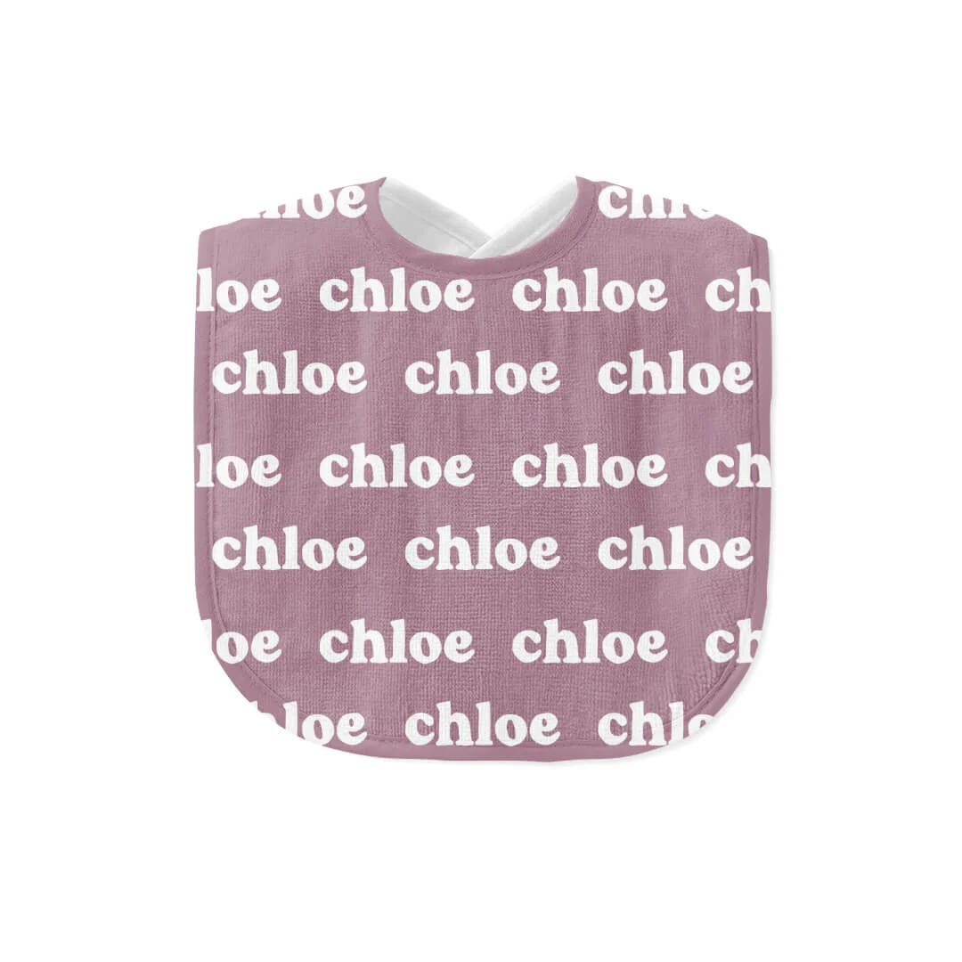 personalized baby name bib