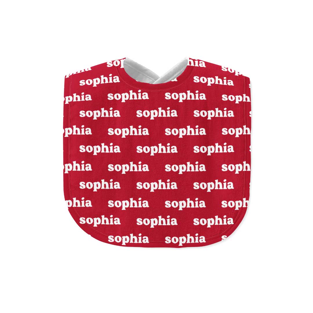 personalized baby name bib