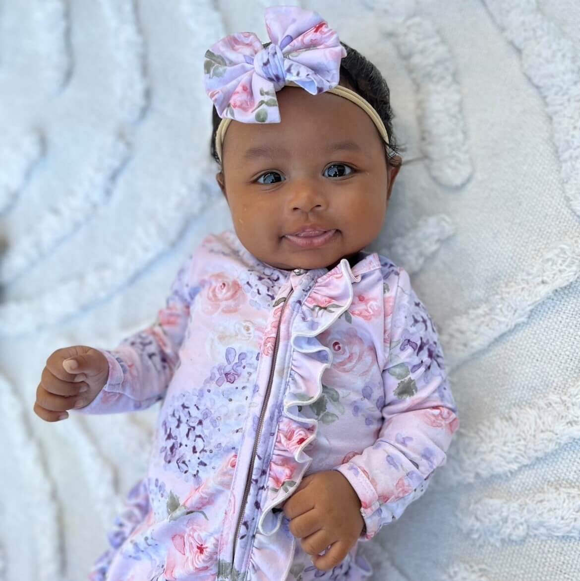 Floral Knit Bow Headband