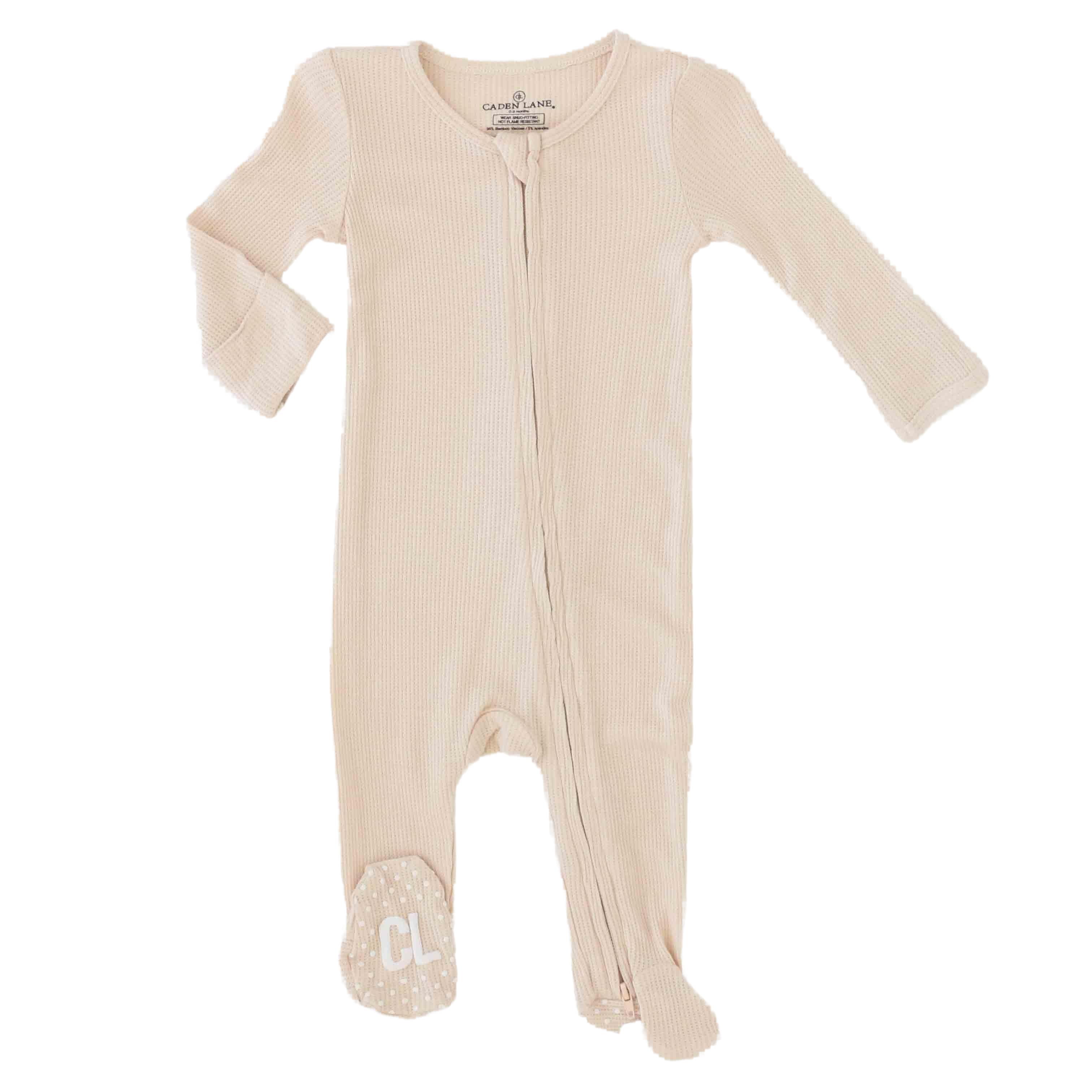 Soft Waffle Bamboo Footie