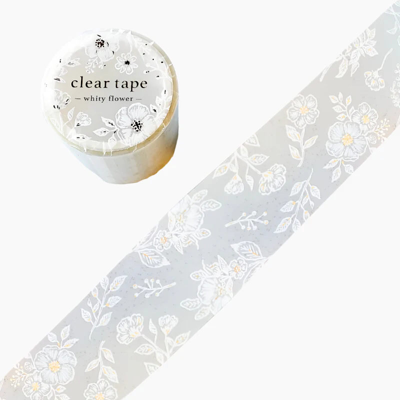 Elegant Flower Pattern Clear Tape
