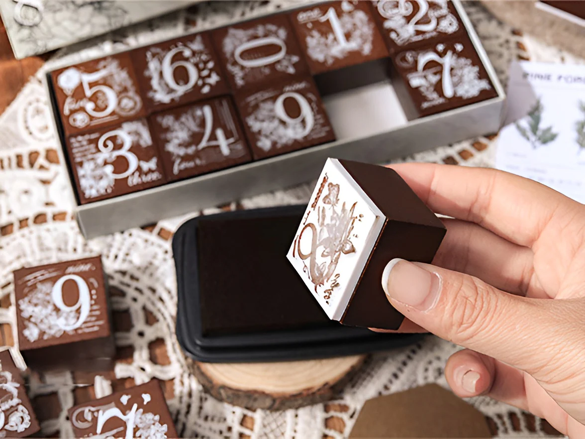 Fantasy Flowers and Numbers Stamp Set