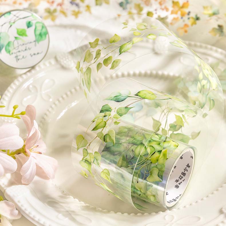 Floral Pattern Clear Masking Tapes