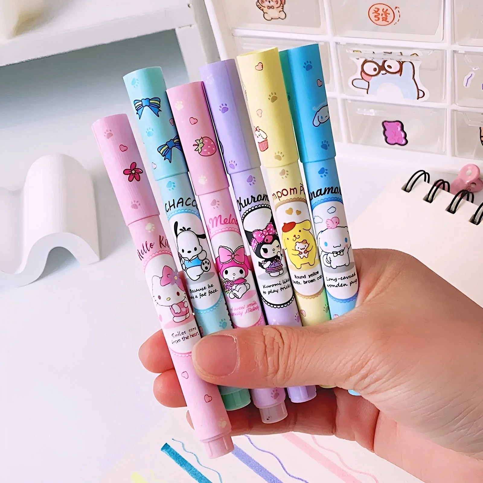 Fancy Characters Highlighters Set of 6